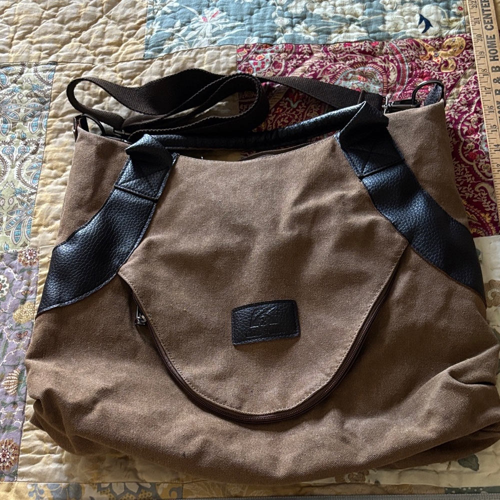 Brown Bag with Adjustable Strap
